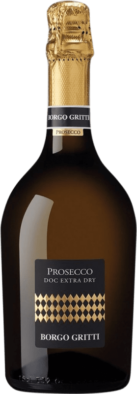 16,95 € Spedizione Gratuita | Spumante bianco Borgo Molino Extra Dry Extra Secco D.O.C. Prosecco Venecia Italia Glera Bottiglia 75 cl