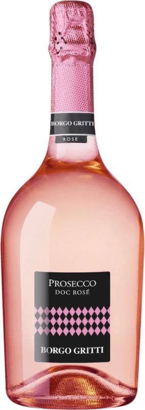 19,95 € Spedizione Gratuita | Spumante rosato Borgo Molino Rosé Extra Dry Extra Secco D.O.C. Prosecco Friuli-Venezia Giulia Italia Nebbiolo, Glera Bottiglia 75 cl