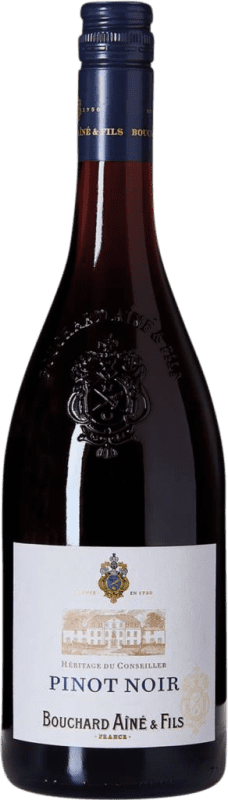 10,95 € Spedizione Gratuita | Vino rosso Bouchard Aîné Héritage du Conseiller I.G.P. Vin de Pays d'Oc bordò Francia Pinot Nero Bottiglia 75 cl