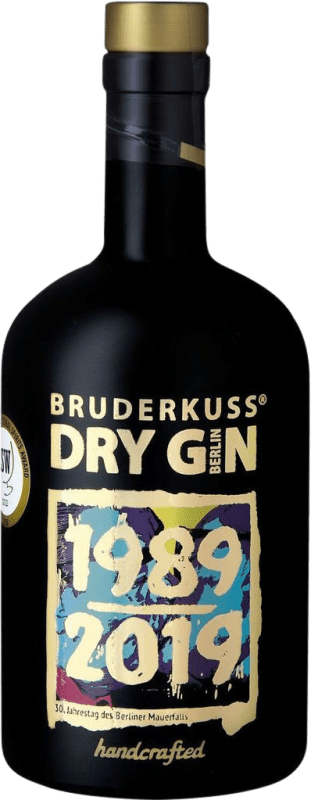129,95 € 免费送货 | 金酒 Gin Bruderkuss 30 Jahre Mauerfall 1989 2019 普法尔茨 德国 中瓶装 50 cl