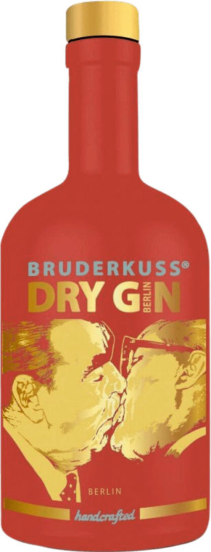 111,95 € Envío gratis | Ginebra Gin Bruderkuss Coral Edición Limitada Pfälz Alemania Botella Medium 50 cl