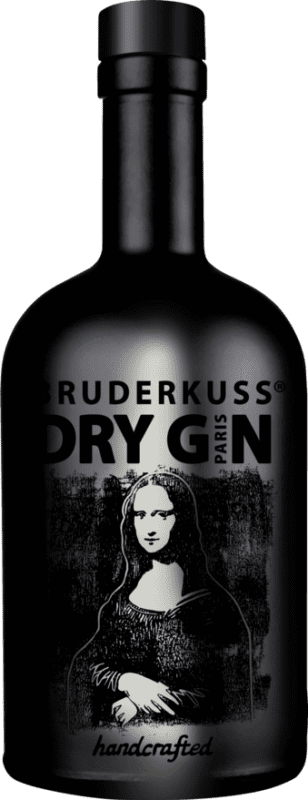 204,95 € 免费送货 | 金酒 Gin Bruderkuss Mona Collectors Black — 黑色版, 限量版, Rare — 稀有 普法尔茨 德国 70 cl