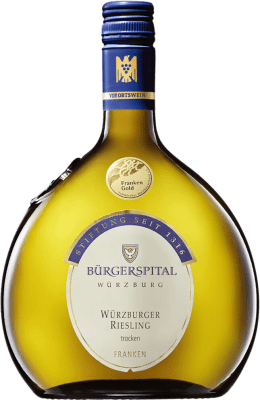 16,95 € Envio grátis | Vinho branco Bürgerspital Heiligen Geist Würzburger Seco Franken Alemanha Riesling Garrafa 75 cl