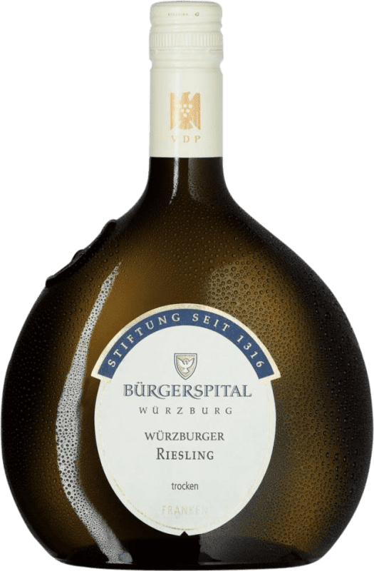 12,95 € Бесплатная доставка | Белое вино Bürgerspital Heiligen Geist Würzburger сухой Franken Германия Riesling бутылка 75 cl