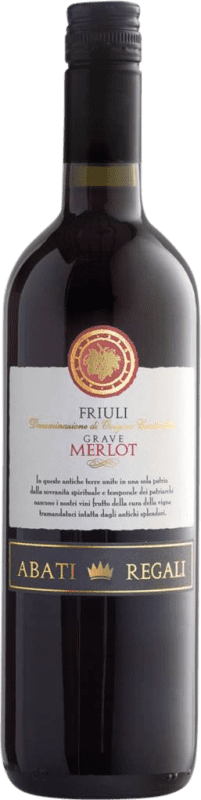 9,95 € Spedizione Gratuita | Vino Rosso Abati Regali D.O.C. Friuli Grave Friuli-Venezia Giulia Italia Merlot 75 cl