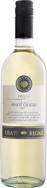 8,95 € Free Shipping | White Wine Abati Regali D.O.C. Friuli Grave Friuli-Venezia Giulia Italy Pinot Gris Bottle 75 cl