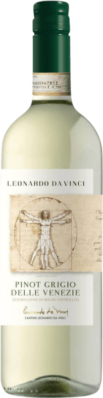 6,95 € Free Shipping | White wine Leonardo da Vinci I.G.T. Venezia Venecia Italy Pinot Grey Bottle 75 cl