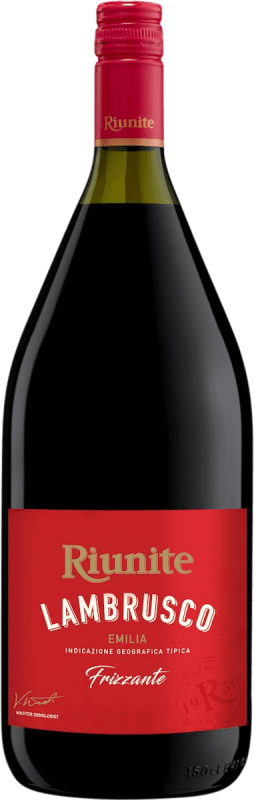 12,95 € 送料無料 | 赤ワイン Riunite I.G.T. Emilia Romagna エミリア=ロマーニャ イタリア Lambrusco — ランブルスコ マグナムボトル 1,5 L