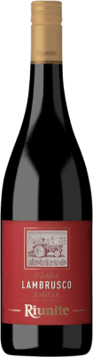 7,95 € Бесплатная доставка | Красное вино Riunite Dolcezza Rosso I.G.T. Emilia Romagna Эмилия-Романья Италия Lambrusco Salamino, Lambrusco Marani, Lancellotta бутылка 75 cl