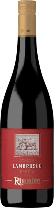 7,95 € Бесплатная доставка | Красное вино Riunite Dolcezza Rosso I.G.T. Emilia Romagna Эмилия-Романья Италия Lambrusco Salamino, Lambrusco Marani, Lancellotta бутылка 75 cl