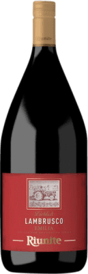 11,95 € Kostenloser Versand | Rotwein Riunite Dolcezza Rosso I.G.T. Emilia Romagna Emilia-Romagna Italien Lambrusco Salamino, Lambrusco Marani, Lancellotta Magnum-Flasche 1,5 L