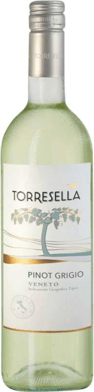 9,95 € 免费送货 | 白酒 Torresella I.G.T. Venezia Venecia 意大利 Pinot Grey 瓶子 75 cl