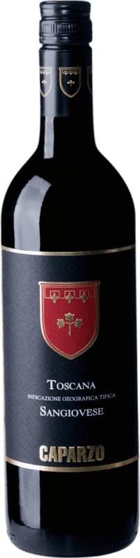 9,95 € Kostenloser Versand | Rotwein Caparzo I.G.T. Toscana Toskana Italien Sangiovese Flasche 75 cl