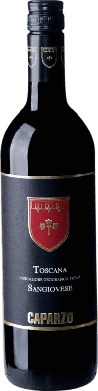 10,95 € Envío gratis | Vino tinto Caparzo I.G.T. Toscana Toscana Italia Sangiovese Botella 75 cl