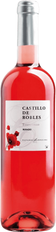 8,95 € 免费送货 | 玫瑰酒 Castillo de Robles Rosado D.O. La Mancha 卡斯蒂利亚 - 拉曼恰 西班牙 Tempranillo 瓶子 75 cl