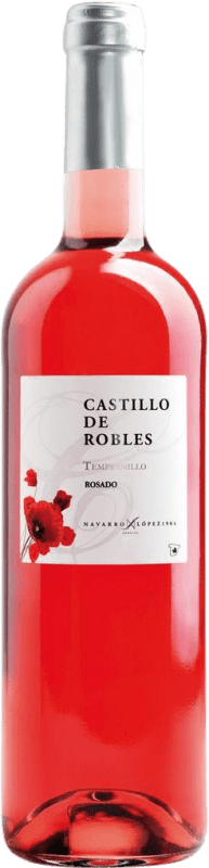 6,95 € Envio grátis | Vinho Rosé Castillo de Robles D.O. La Mancha Castela-Mancha Espanha Tempranillo Garrafa 75 cl