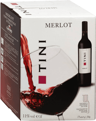 12,95 € Free Shipping | Red wine Caviro Italy Merlot Bag in Box 3 L