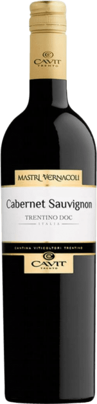 10,95 € Spedizione Gratuita | Vino Rosso Cavit Mastri Vernacoli D.O.C. Trentino Trentino Italia Cabernet Sauvignon 75 cl