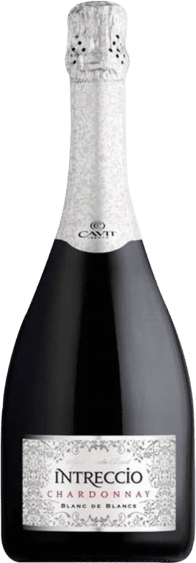 15,95 € 免费送货 | 白起泡酒 Cavit Intreccio Brut — 起泡酒 干型 D.O.C. Trentino 特伦蒂诺 意大利 Chardonnay — 莎当妮 75 cl