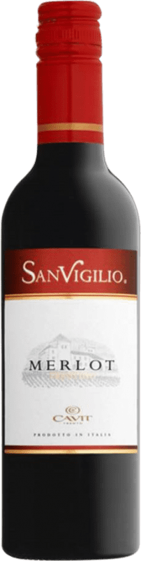 4,95 € Envoi gratuit | Vin rouge Cavit San Vigilio I.G.T. Trevenezie Vénétie Italie Merlot Demi- Bouteille 37 cl