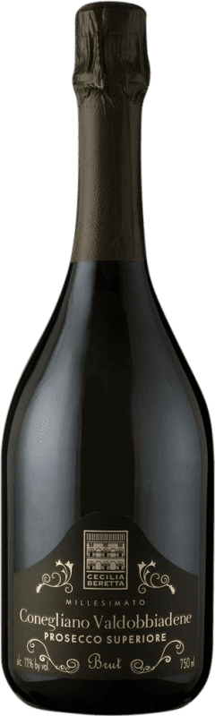 14,95 € Бесплатная доставка | Белое игристое Cecilia Beretta брют D.O.C.G. Prosecco di Valdobbiadene Superiore di Cartizze Фриули-Венеция-Джулия Италия Glera бутылка 75 cl