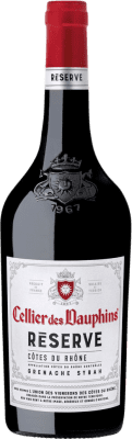 8,95 € 免费送货 | 红酒 Cellier des Dauphins Rouge 预订 A.O.C. Côtes du Rhône 罗纳 法国 Syrah, Grenache 瓶子 75 cl