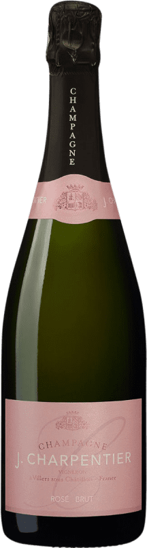 54,95 € Бесплатная доставка | Розовое игристое вино J. Charpentier Brut — брют Rosé — Розе A.O.C. Champagne шампанское Франция Nebbiolo — Неббиоло, Pinot Meunier — Пино Менье 75 cl