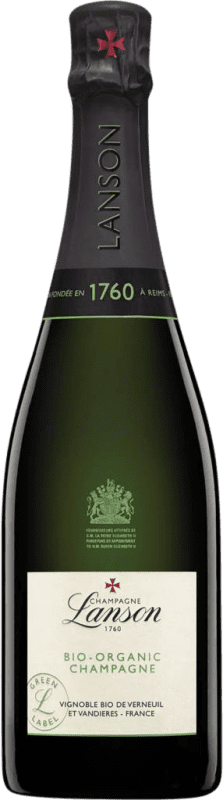 43,95 € 送料無料 | 白スパークリングワイン Lanson Le Green Label Organic Brut A.O.C. Champagne シャンパン フランス Pinot Black, Chardonnay, Pinot Meunier ボトル 75 cl