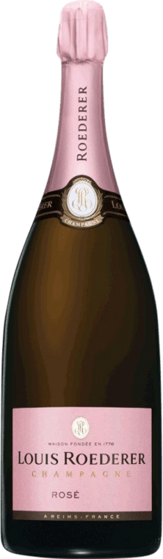 284,95 € Envio grátis | Espumante Rosé Louis Roederer Brut — Bruto Rosé A.O.C. Champagne Champagne França Pinot Noir, Chardonnay Garrafa Magnum 1,5 L