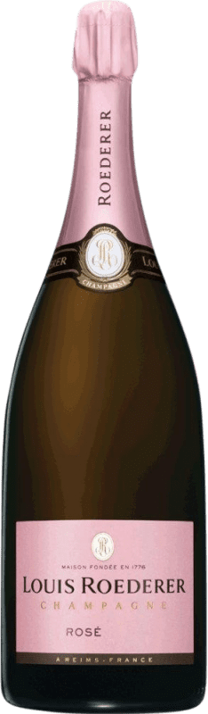 277,95 € Envio grátis | Espumante rosé Louis Roederer Rosé Brut A.O.C. Champagne Champagne França Pinot Preto, Chardonnay Garrafa Magnum 1,5 L