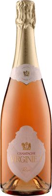 66,95 € Бесплатная доставка | Розовое игристое Virginie Taittinger Rosé сухой A.O.C. Champagne Сицилия Франция Nebbiolo, Chardonnay, Pinot Meunier бутылка 75 cl