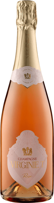 69,95 € Envío gratis | Espumoso rosado Virginie Taittinger Rosé Seco A.O.C. Champagne Sicilia Francia Nebbiolo, Chardonnay, Pinot Meunier Botella 75 cl