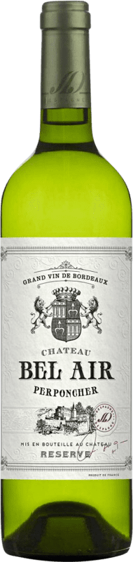 16,95 € Spedizione Gratuita | Vino bianco Château Bel Air Perponcher Riserva A.O.C. Bordeaux bordò Francia Sauvignon Bianca Bottiglia 75 cl