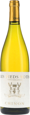 26,95 € Envio grátis | Vinho branco Château de Coulaine Touraine Les Pieds Rôtis A.O.C. Chinon Loire França Chenin Branco Garrafa 75 cl