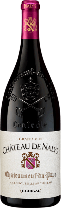 73,95 € Envío gratis | Vino tinto Château de Nalys Rouge A.O.C. Châteauneuf-du-Pape Rhône Francia Garnacha, Nebbiolo, Mourvèdre, Counoise Botella 75 cl