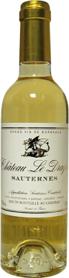 13,95 € Envío gratis | Vino Blanco Château le Dragon A.O.C. Sauternes Burdeos Francia Nebbiolo, Sémillon, Muscadelle Media Botella 37 cl Sin Alcohol