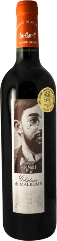 14,95 € Envío gratis | Vino Tinto Château Malromé Supérieur — Superior A.O.C. Bordeaux Burdeos Francia Merlot, Cabernet Sauvignon Botella 75 cl