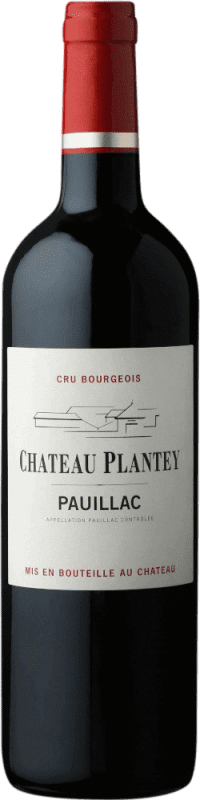 34,95 € Бесплатная доставка | Красное вино Château Plantey. Cru Bourgeois A.O.C. Pauillac Бордо Франция Merlot, Cabernet Sauvignon бутылка 75 cl