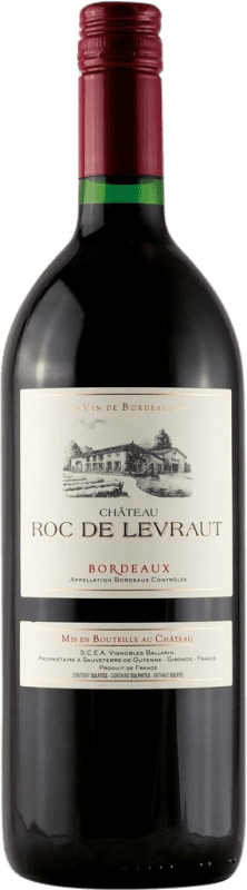 10,95 € Free Shipping | Red wine Château Roc de Levraut A.O.C. Bordeaux Bordeaux France Merlot, Cabernet Sauvignon Bottle 1 L