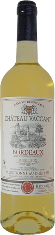10,95 € Spedizione Gratuita | Vino Bianco Château Vaccant Moelleux — Amabile A.O.C. Bordeaux bordò Francia Nebbiolo, Sémillon Bottiglia 75 cl