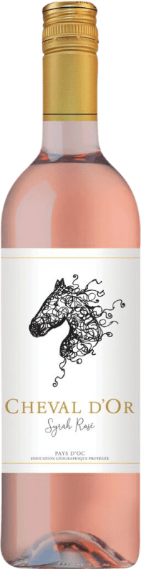 9,95 € Kostenloser Versand | Rosé-Wein Cheval d'Or Rosé Frankreich Syrah Flasche 75 cl