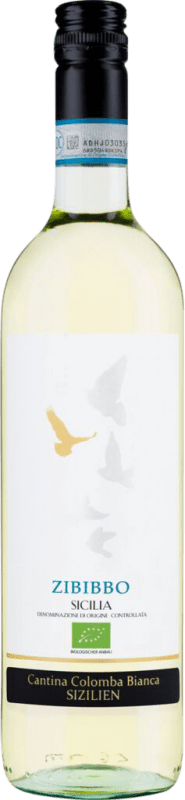 10,95 € 免费送货 | 白酒 Colomba Bianca D.O.C. Sicilia 西西里岛 意大利 Zibibbo 瓶子 75 cl