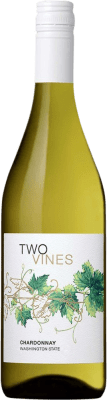 11,95 € 免费送货 | 白酒 Columbia Crest Two Vines Washington 美国 Chardonnay 瓶子 75 cl