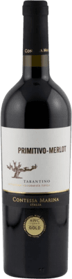 13,95 € Envio grátis | Vinho tinto Contessa Marina Primitivo Merlot I.G.T. Tarantino Puglia Itália Merlot, Primitivo Garrafa 75 cl