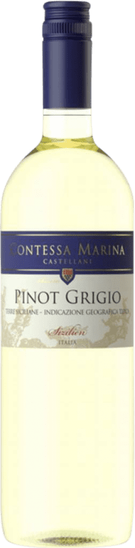 8,95 € 免费送货 | 白葡萄酒 Contessa Marina I.G.T. Terre Siciliane 西西里岛 意大利 Pinot Gris — 灰皮诺 75 cl