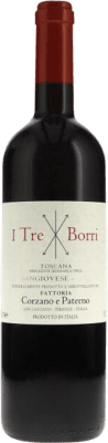 49,95 € 免费送货 | 红酒 Corzano e Paterno I Tre Borri I.G.T. Toscana 托斯卡纳 意大利 Sangiovese 瓶子 75 cl