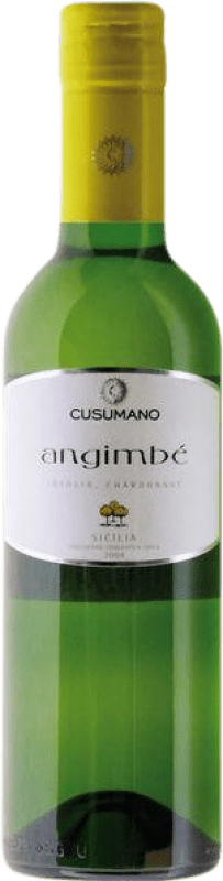 8,95 € Spedizione Gratuita | Vino Bianco Cusumano Angimbé D.O.C. Sicilia Sicilia Italia Chardonnay, Inzolia Mezza Bottiglia 37 cl