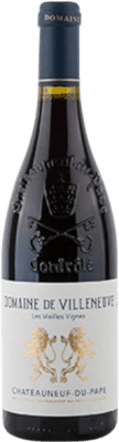39,95 € Envío gratis | Vino tinto Domaine de Villeneuve Les Vieilles Vignes A.O.C. Châteauneuf-du-Pape Rhône Francia Syrah, Garnacha, Mourvèdre Botella 75 cl