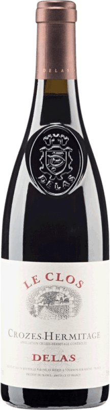 92,95 € Kostenloser Versand | Rotwein Delas Frères Cru Le Clos Alterung A.O.C. Crozes-Hermitage Rhône Frankreich Syrah Flasche 75 cl