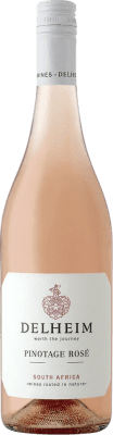 14,95 € 免费送货 | 玫瑰酒 Delheim Rosé Coastal Region 南非 Pinotage 瓶子 75 cl